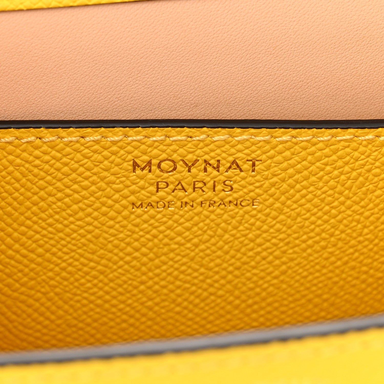 Moynat Carat Calfskin Flori PM Citrine 7 of 14
