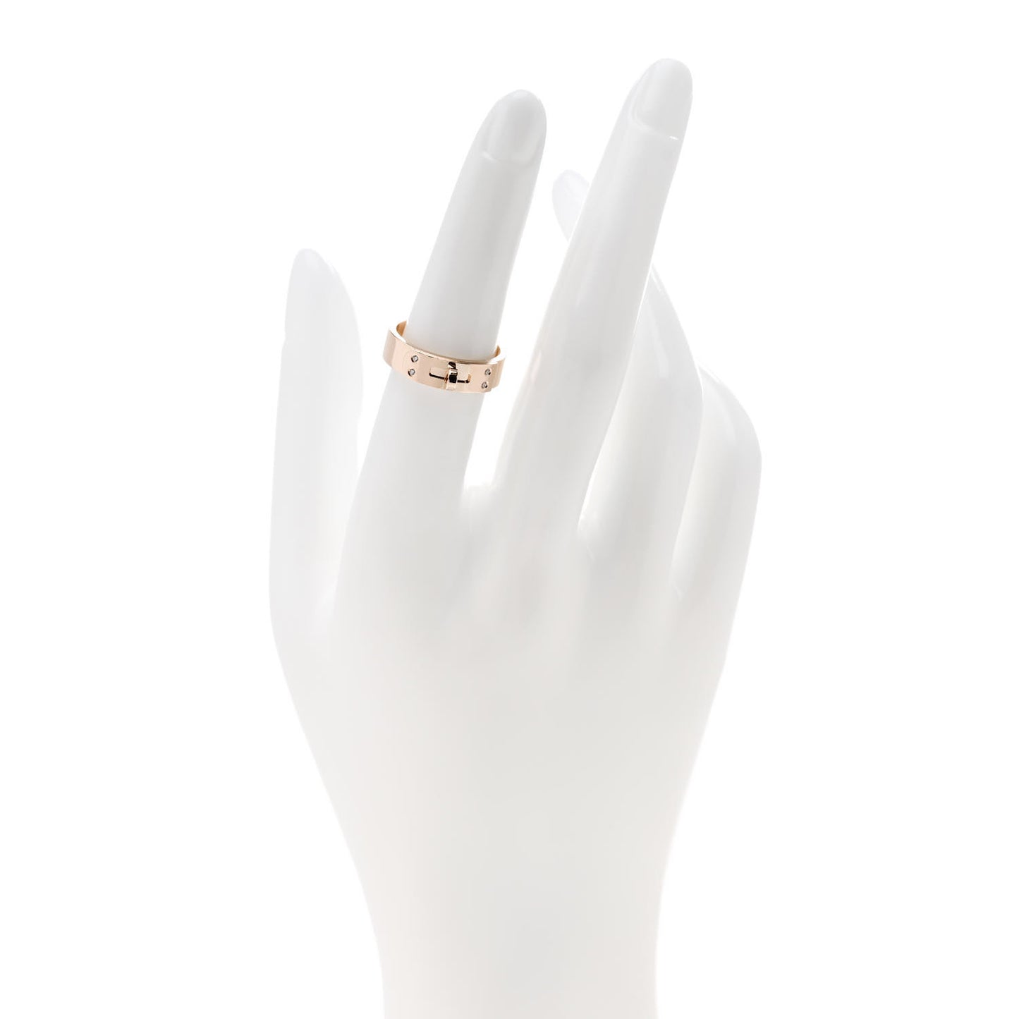 18K Rose Gold Diamond PM Kelly Ring 52 6