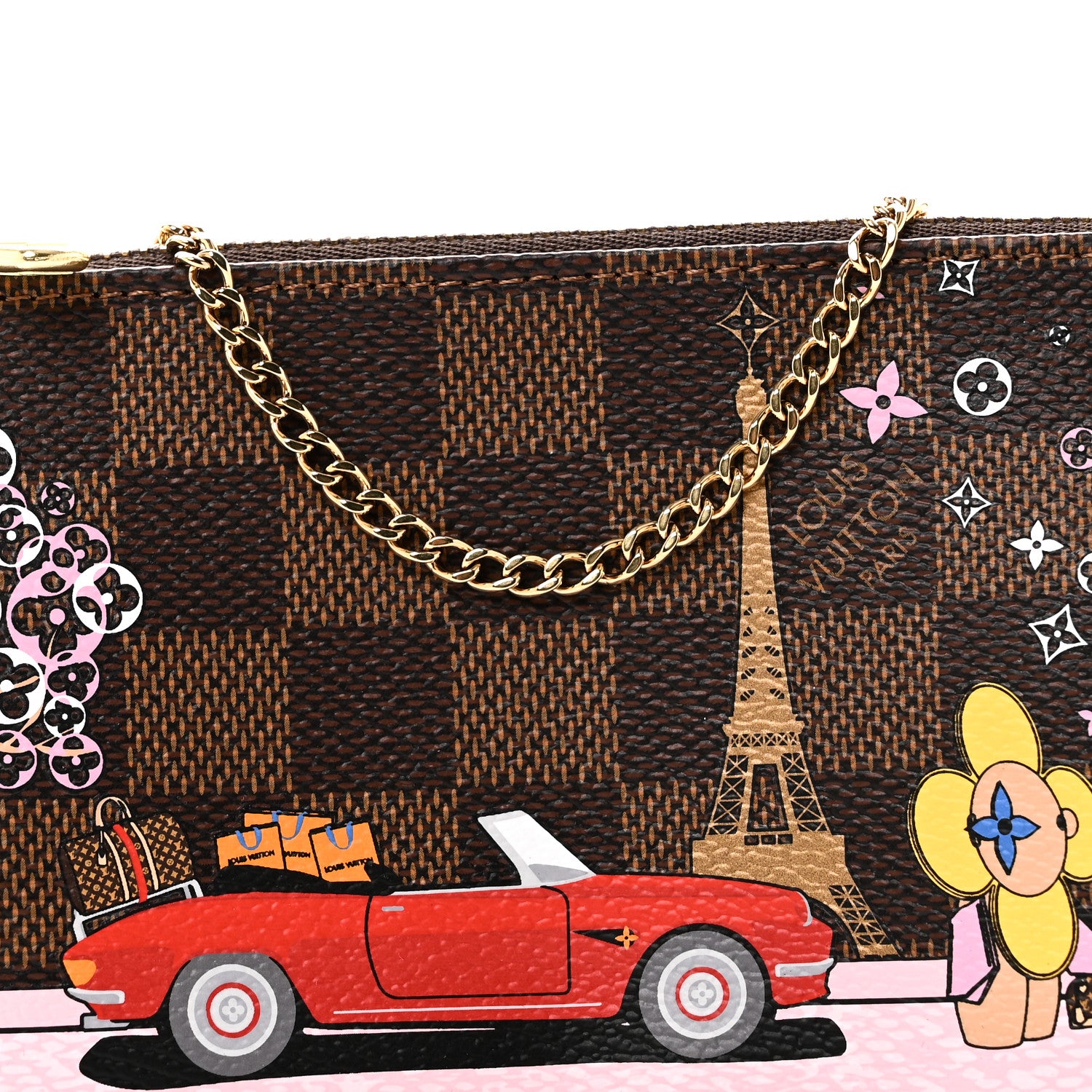 Louis Vuitton Damier Ebene 2019 Christmas Animation Mini Pochette