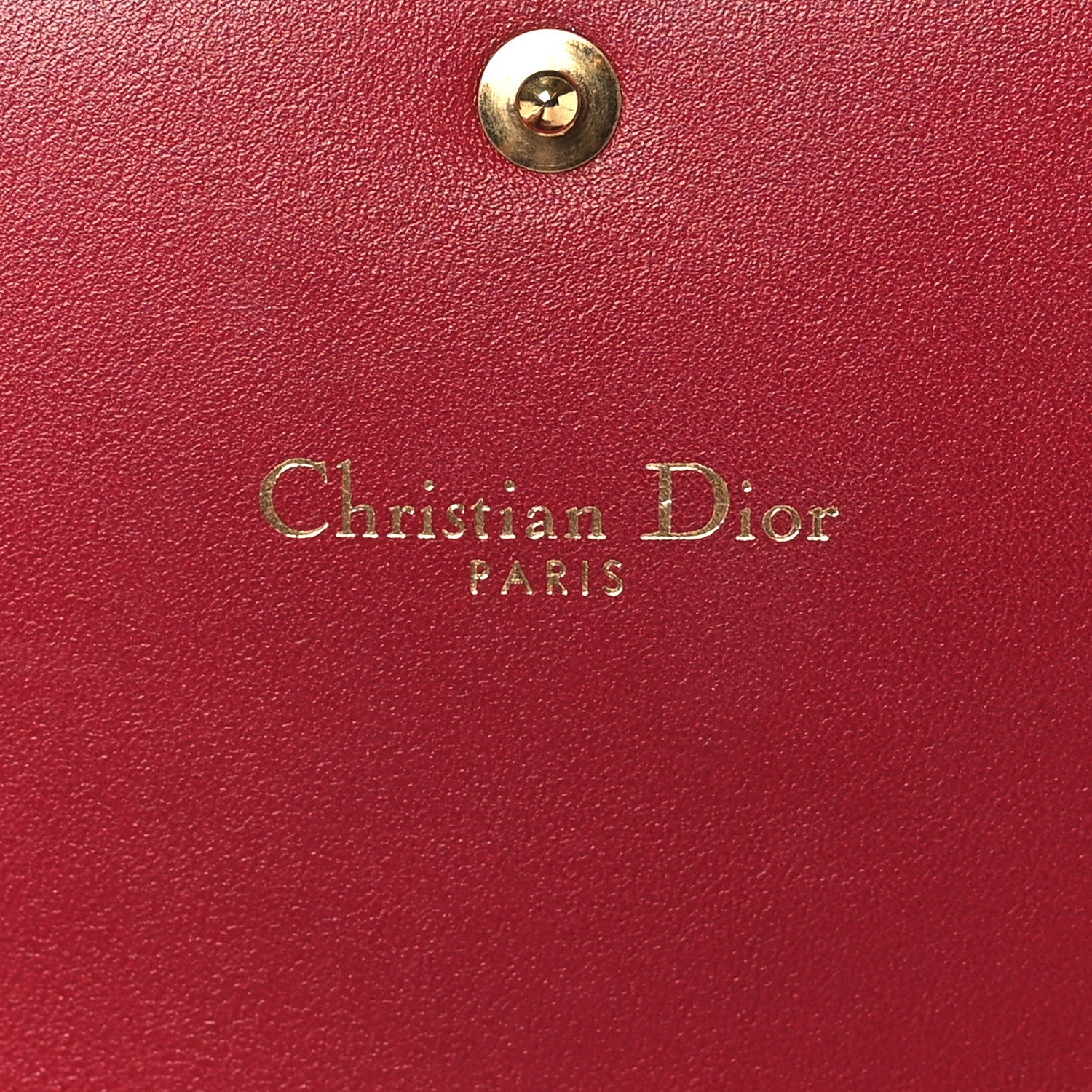 Christian Dior Grained Lambskin J'adior Croisiere Chain Wallet Red 6 of 9