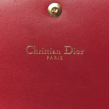 Christian Dior Grained Lambskin J'adior Croisiere Chain Wallet Red 6 of 9
