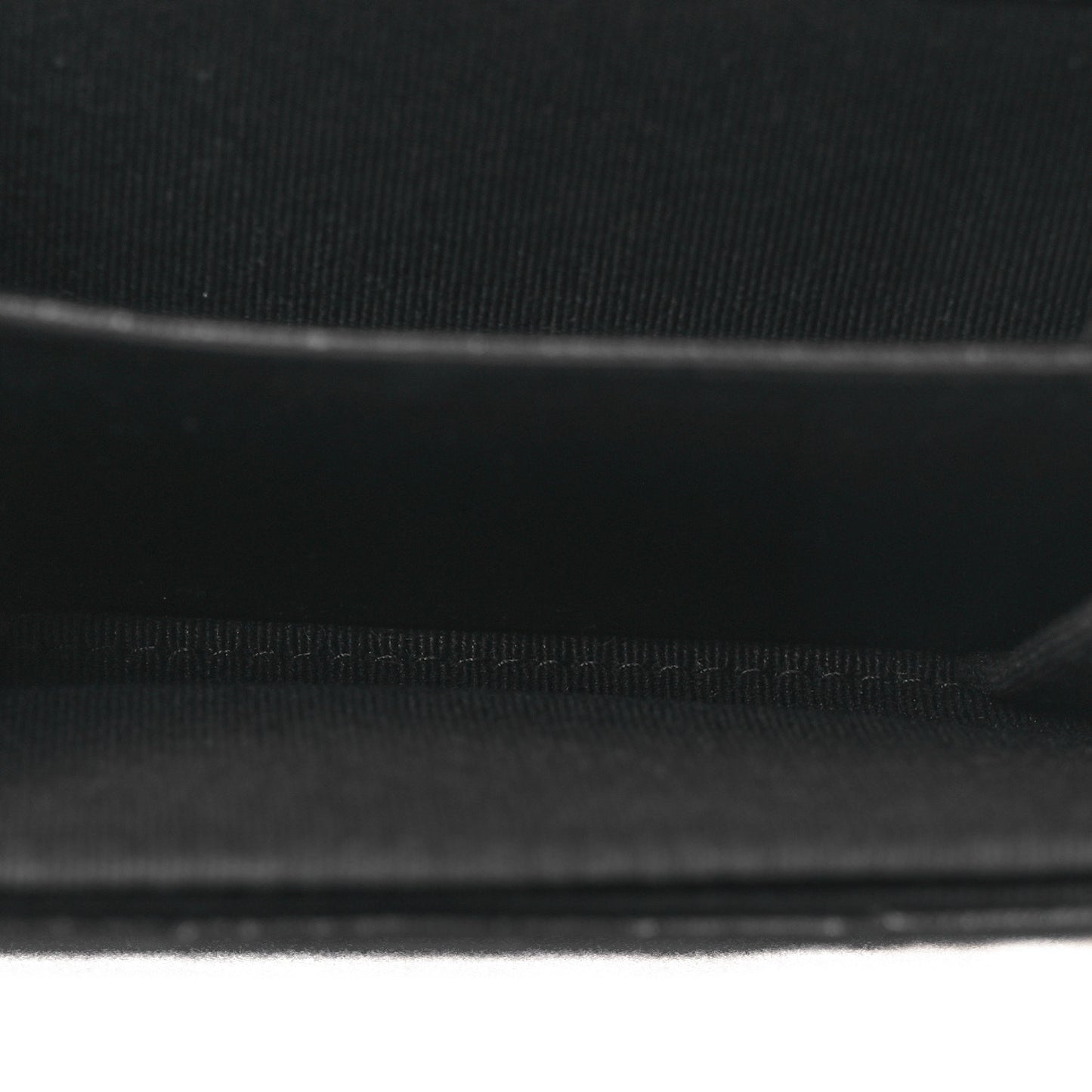 Lambskin Pearl Quilted CC Flap Card Holder With Chain  Black