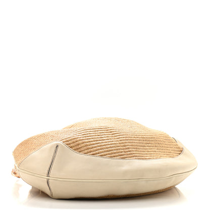 Gucci Straw Peggy Bamboo Handle Hobo 4 of 16