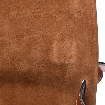Loewe Grained Calfskin Gate Bag Amber Light Grey Rust 7 of 9