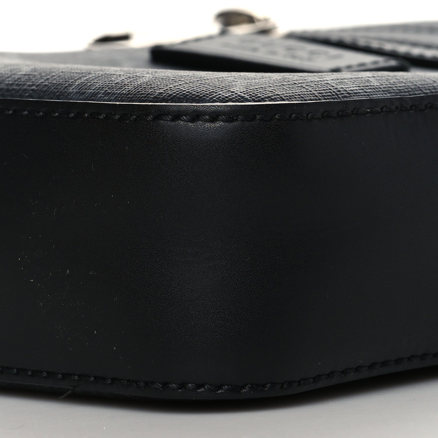 Gucci GG Supreme Monogram Appia Calfskin Web Small Camera Messenger Bag Black Grey 10 of 10