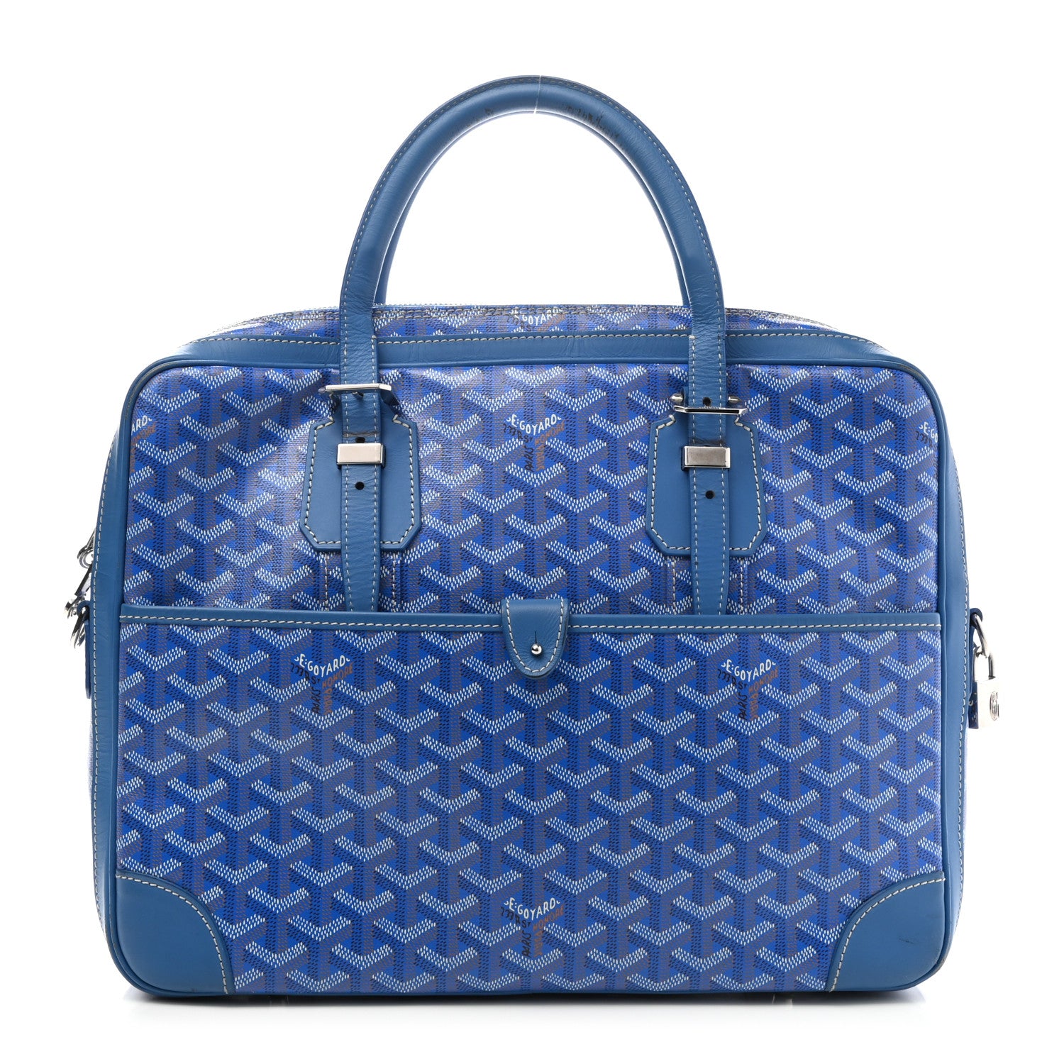 Goyard Goyardine Ambassade PM Briefcase Sky Blue 1 of 14