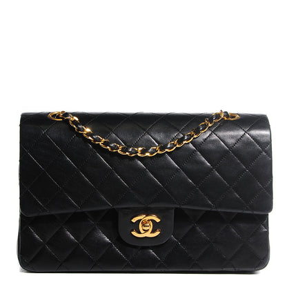 Chanel Lambskin Quilted Medium Double Flap Black 1 of 9