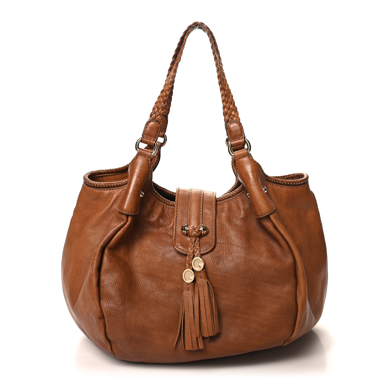 Gucci Pebbled Calfskin Medium Marrakech Shoulder Bag Camel 1 of 11