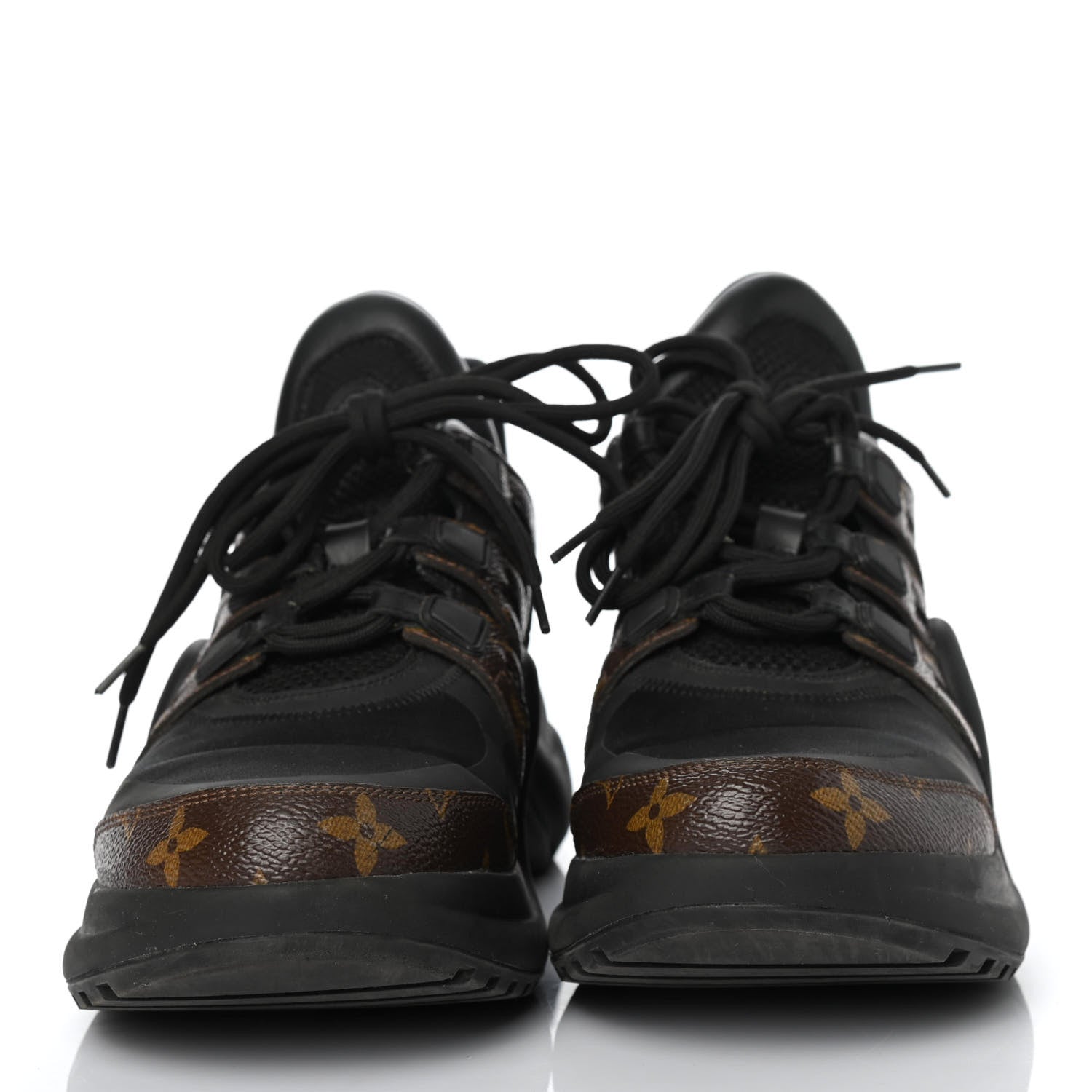 Louis Vuitton Calfskin Patent Monogram LV Archlight Sneakers 41 Black 2 of 4