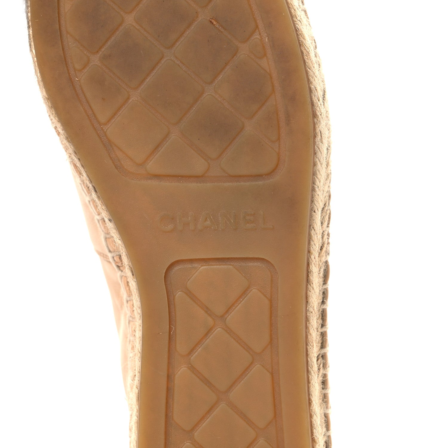 Chanel Lambskin CC Espadrilles 40 Beige Black 8 of 9