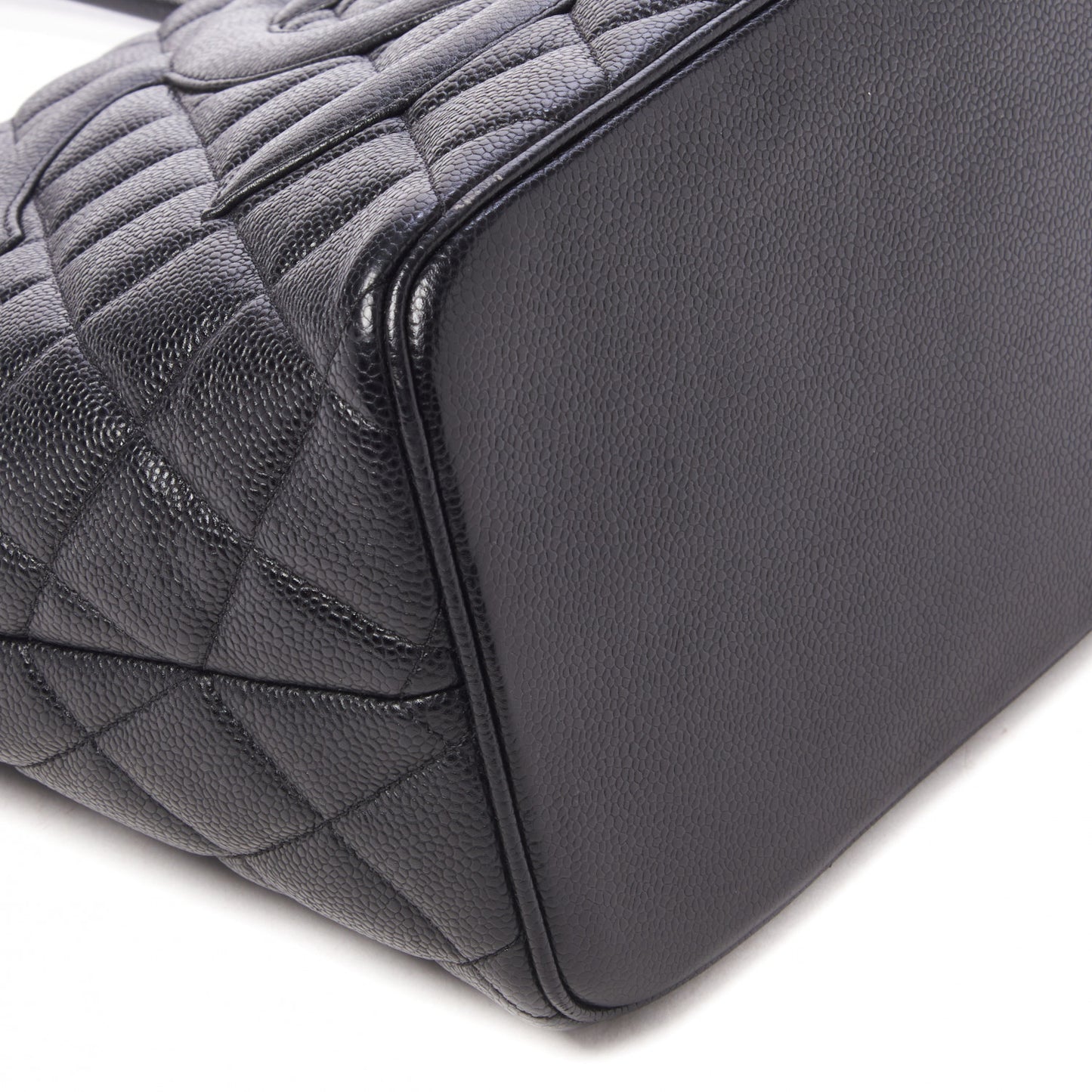 Caviar Quilted Medallion Tote Black