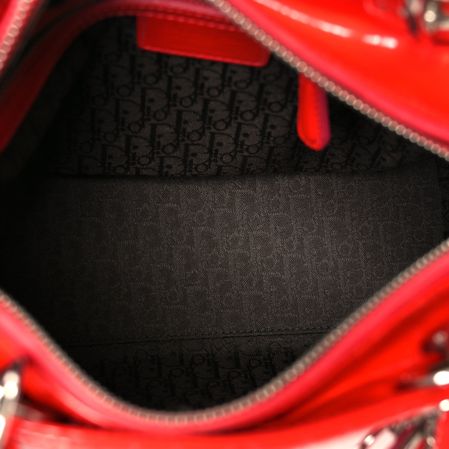 Christian Dior Patent Cannage Whipstitch Medium Lady Dior Red 5 of 11