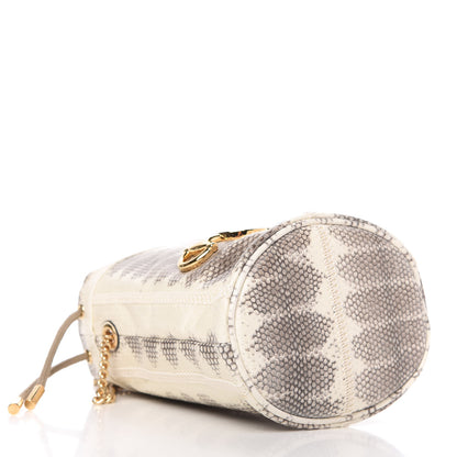 Gucci Snakeskin Mini Zumi Bucket Bag Grey 4 of 9