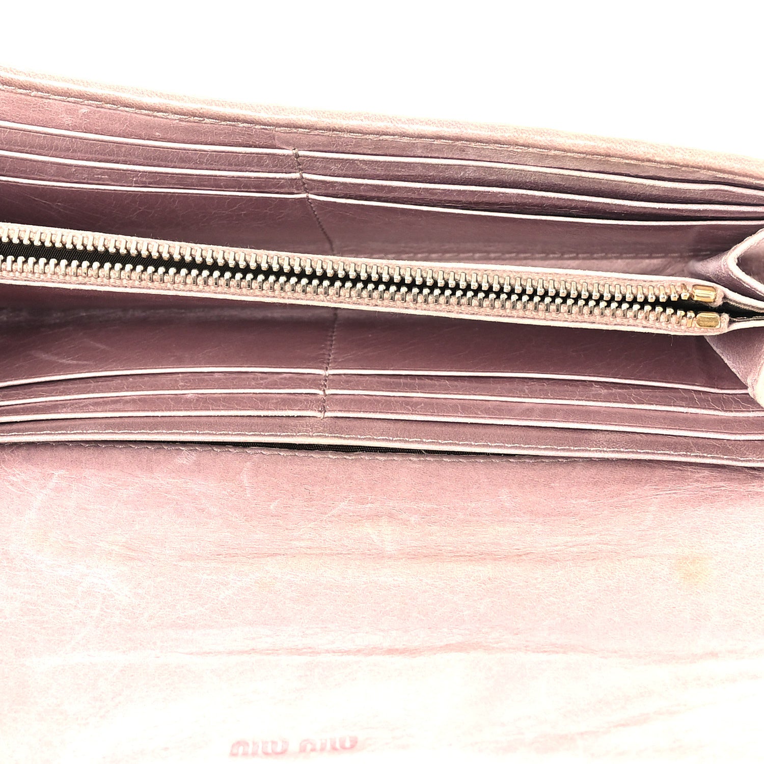 Miu Miu Nappa Lux Matelasse Flap Wallet Mughetto 5 of 10