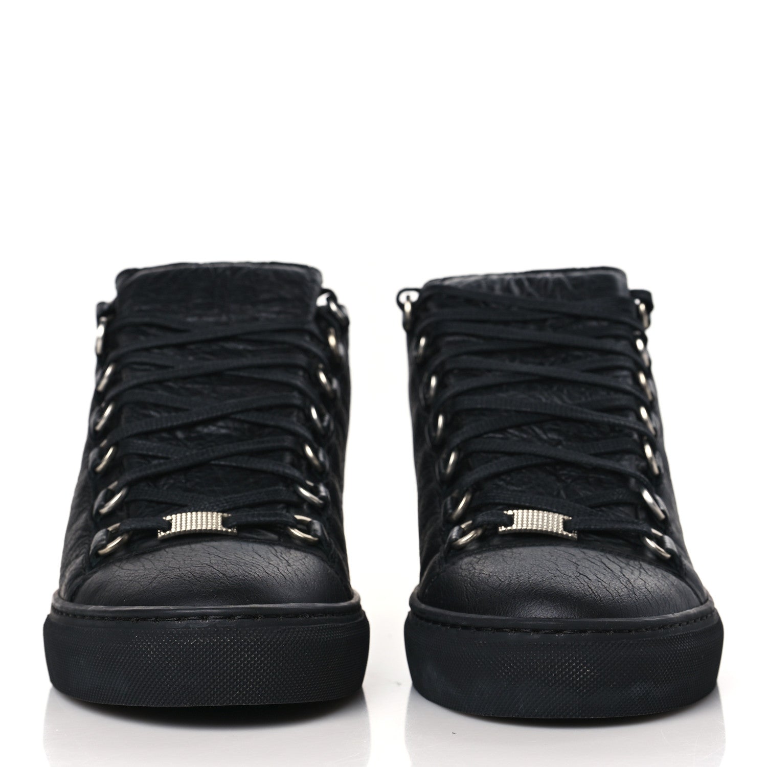 Balenciaga Agneau Arena Opaque Mens High Top Sneakers 41 Black 2 of 9