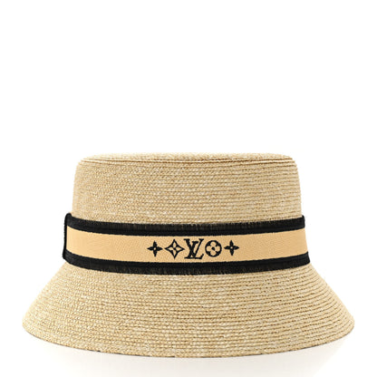 Louis Vuitton LV Straw Bucket Hat M Natural 3 of 10