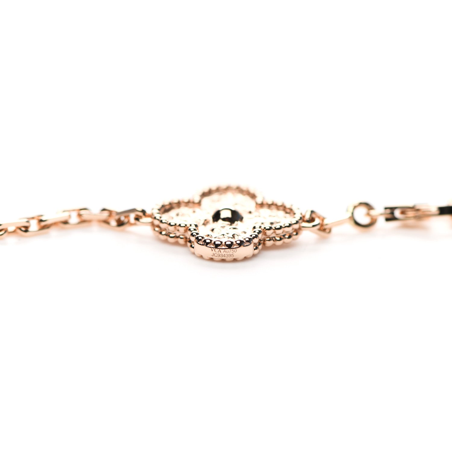Van Cleef & Arpels 18K Rose Gold 10 Motifs Vintage Alhambra Necklace 4 of 5