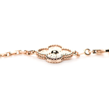 Van Cleef & Arpels 18K Rose Gold 10 Motifs Vintage Alhambra Necklace 4 of 5