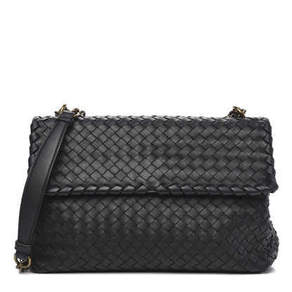 Bottega Veneta Nappa Intrecciato Large Olimpia Bag Black 1 of 12