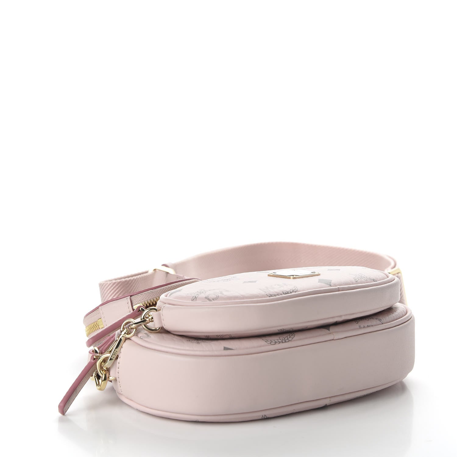 MCM Visetos Small Aren Multifunction Crossbody Pouch Powder Pink 4 of 10