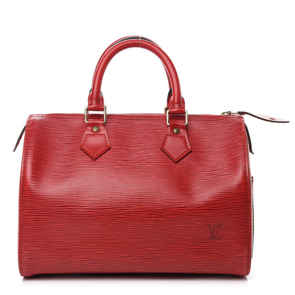 Louis Vuitton Epi Speedy 25 Castillan Red 1 of 15