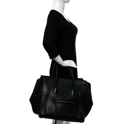 Celine Supple Calfskin Large Phantom Luggage Black 2 of 9