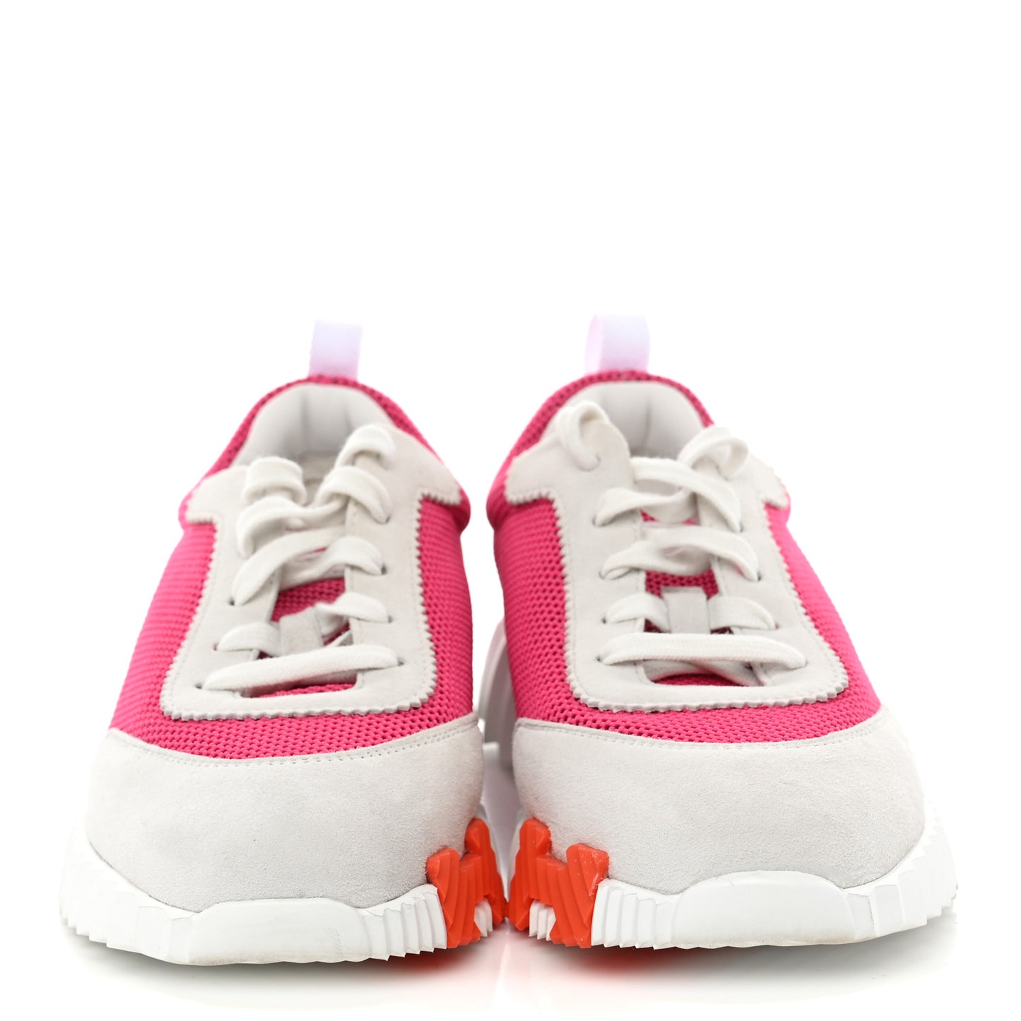 Air Mesh Suede Goatskin Bouncing Sneakers 38 39 Rose Vinicunca White