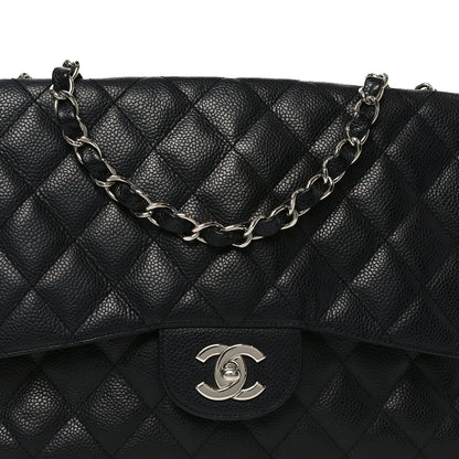 Chanel Caviar Quilted Jumbo Single Flap Black 8 of 10