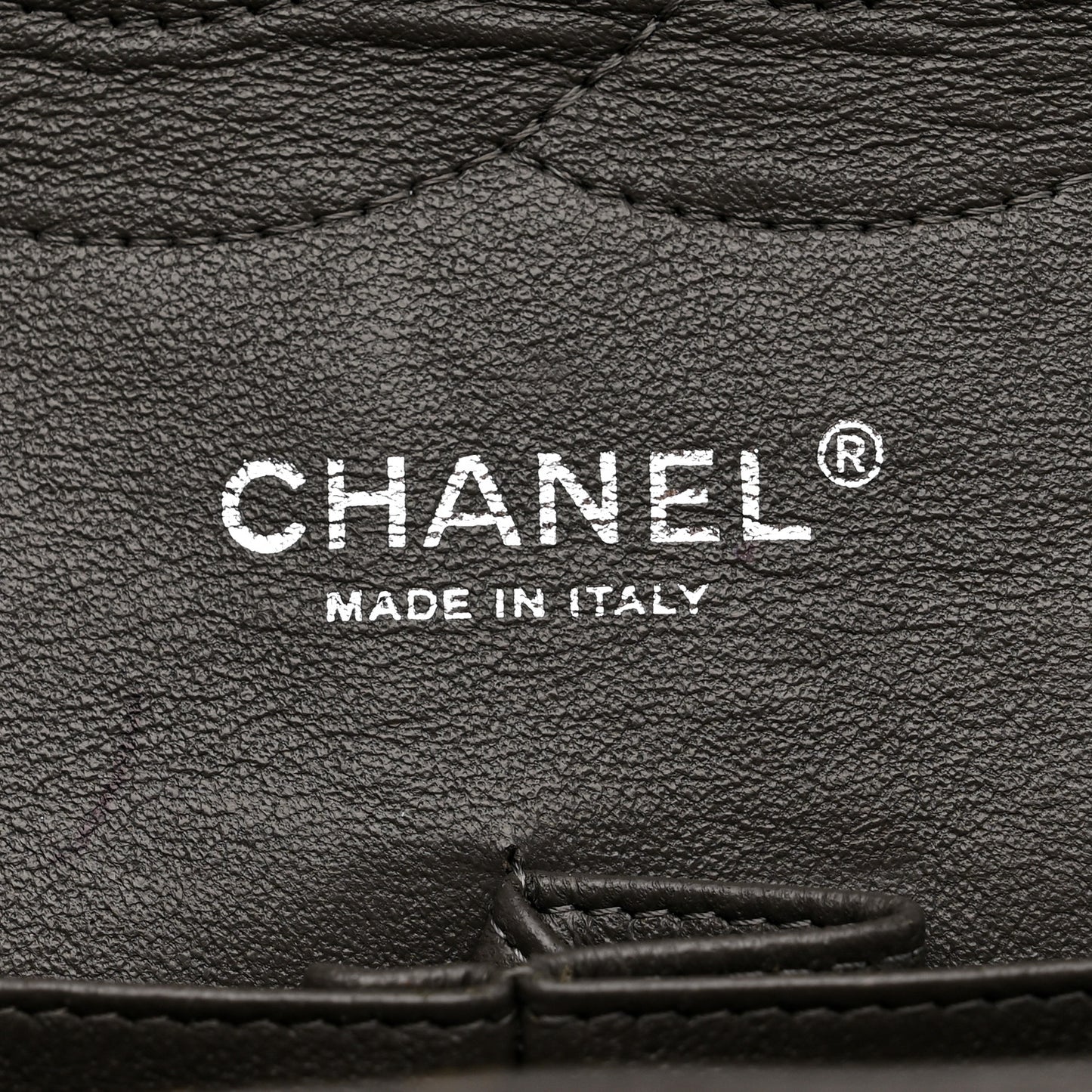 Caviar Quilted Jumbo Double Flap Grey