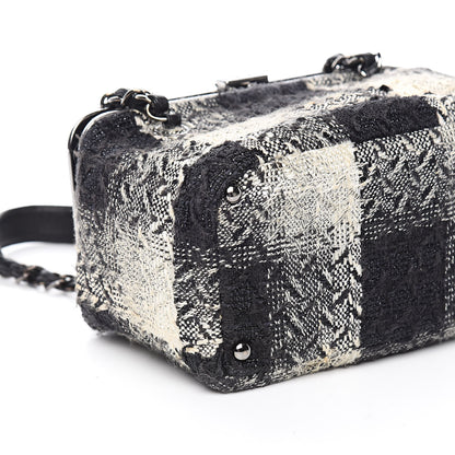 Chanel Tweed Paris NY Framed Box Shoulder Bag Black Ivory 8 of 11