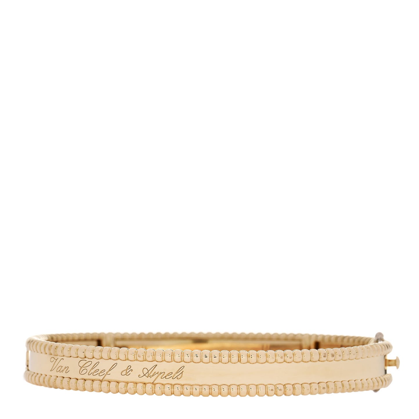 18K Yellow Gold Perlee Signature Bangle Bracelet M