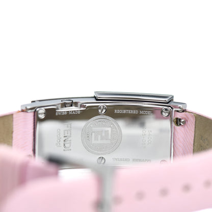Fendi Stainless Steel Calfskin Diamond Pave 18mm Quartz Watch 4 of 5