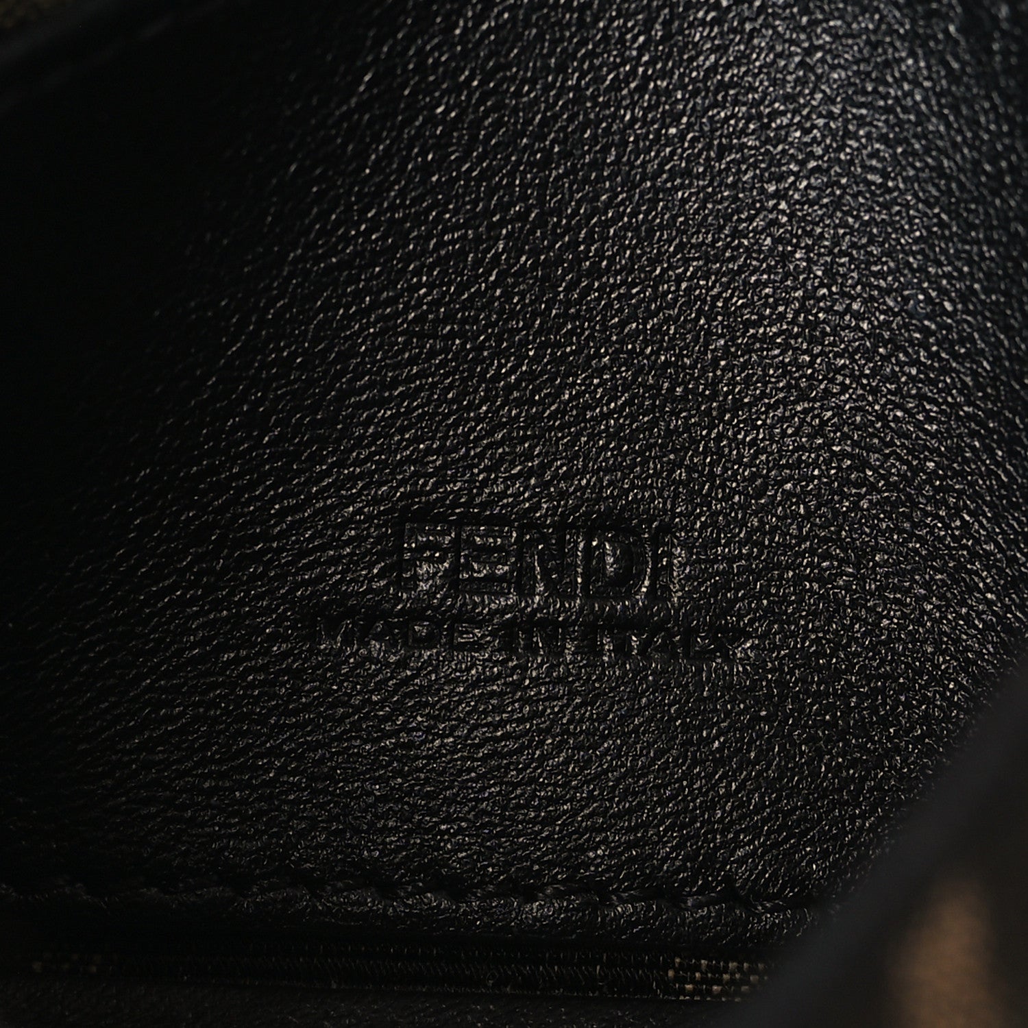 Fendi Fabric Jacquard FF 1974 Nano Baguette Charm Tobacco Moro Black 6 of 7