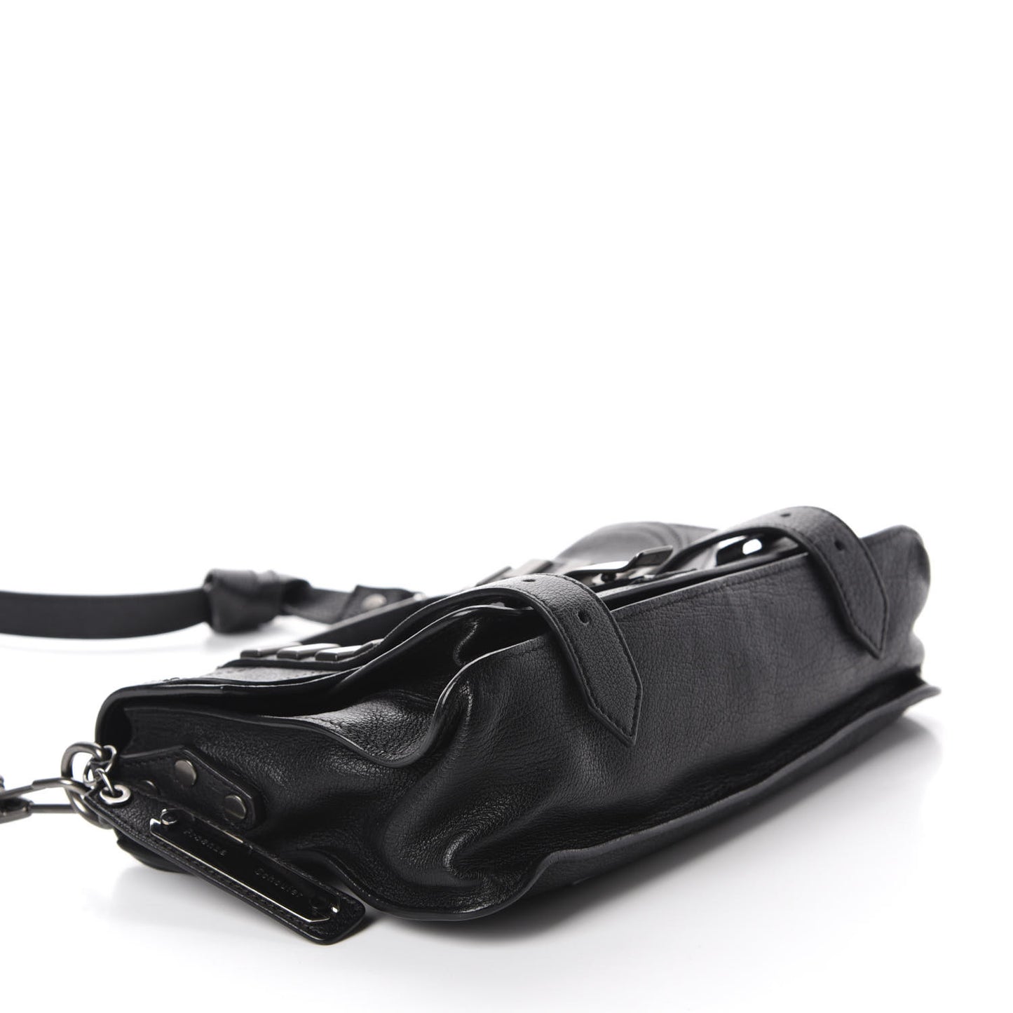 Lambskin Stud Tiny PS1 Satchel Black