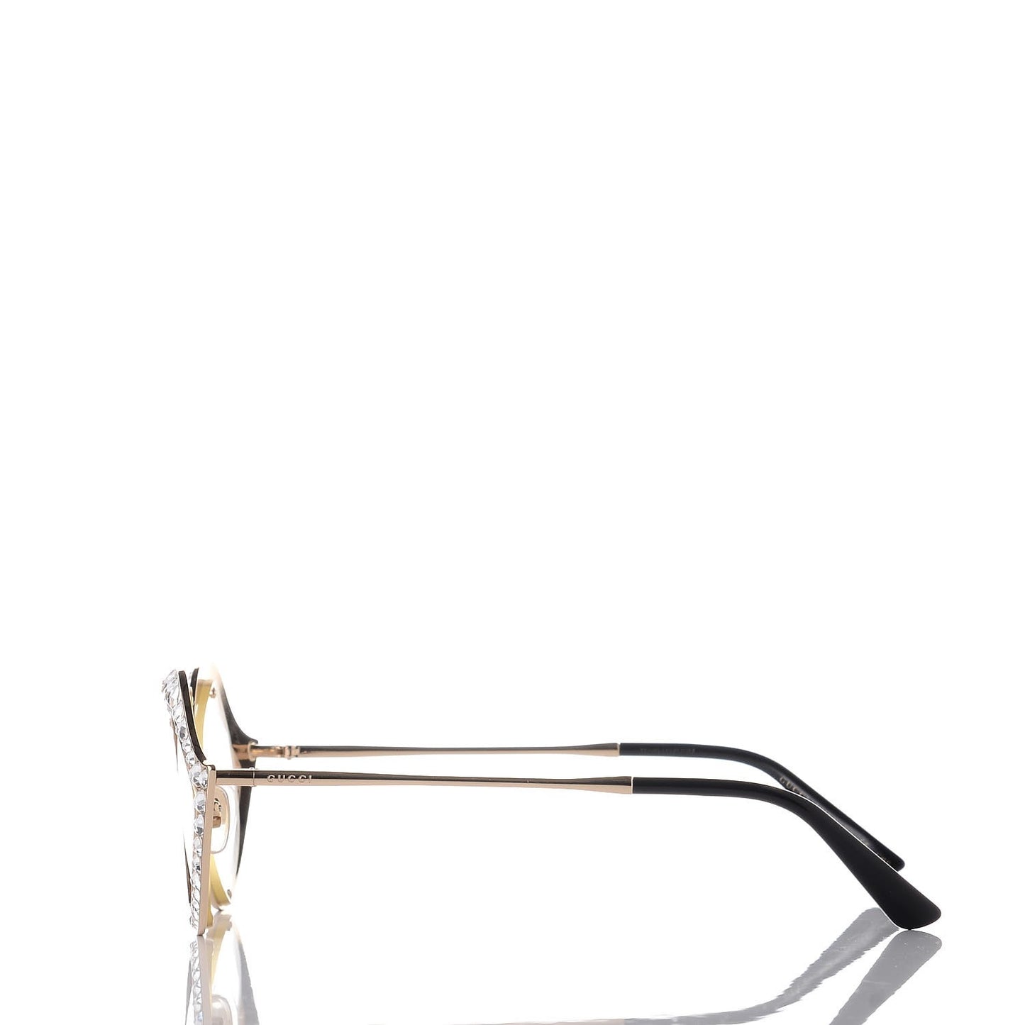 Metal Crystal Cat Eye Sunglasses GG0046S Gold