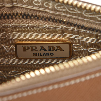 Prada Saffiano Colour Bi-Color Pochette Caramel Mimosa 6 of 10