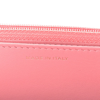 Chanel Caviar Camellia Embossed Wallet On Chain WOC Light Pink 6 of 13