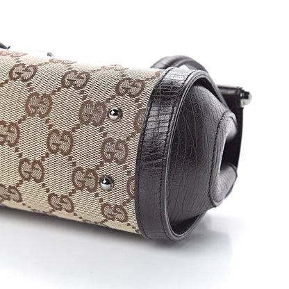 Gucci Monogram Small Bamboo Bullet Satchel Brown 10 of 10