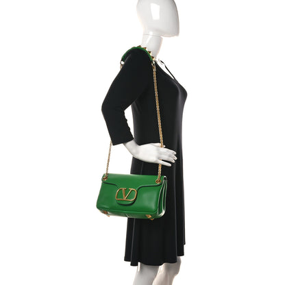 Valentino Garavani Nappa Stud Sign Shoulder Bag Ultra Green 2 of 13
