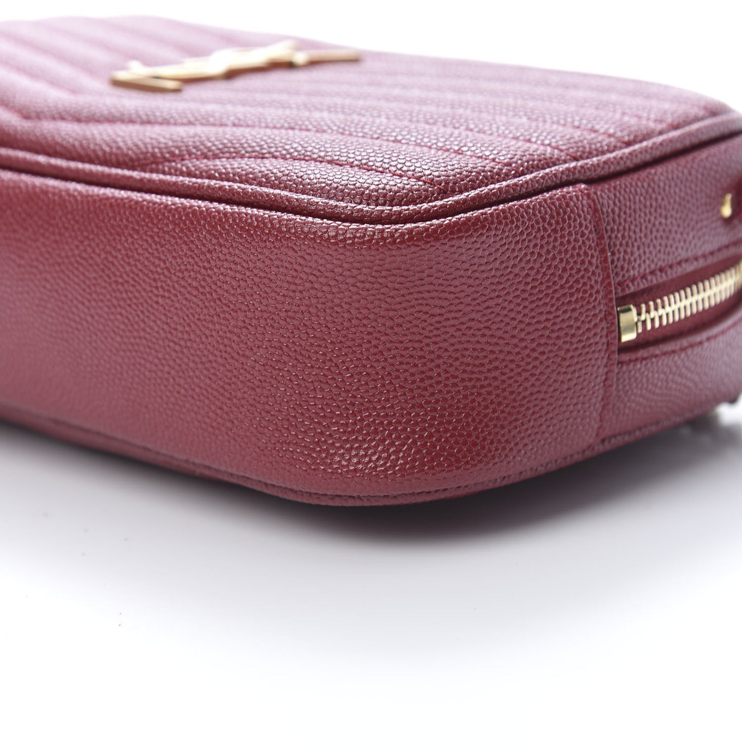 Grain De Poudre Matelasse Monogram Mini Lou Camera Bag Opyum Red