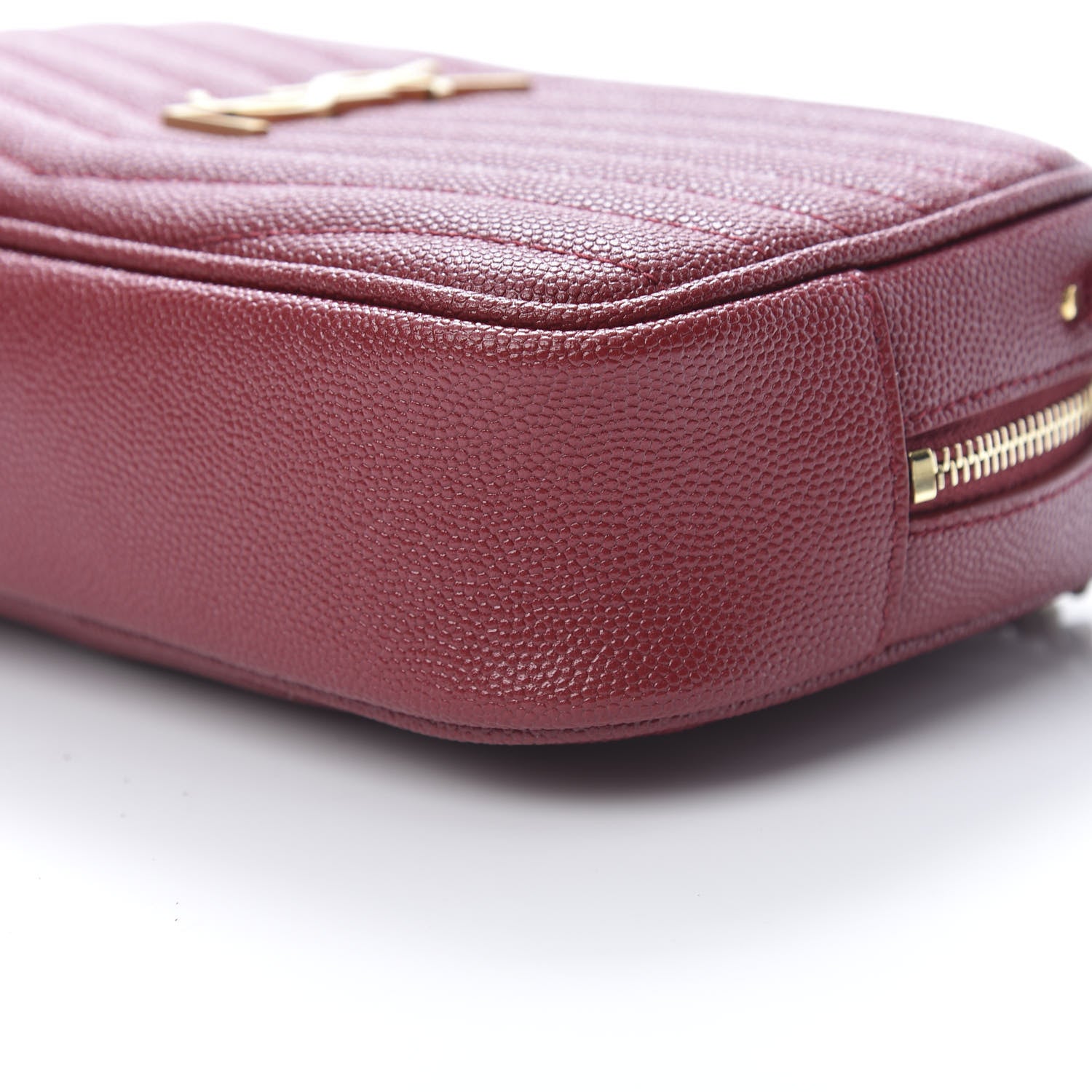 Saint Laurent Grain De Poudre Matelasse Monogram Mini Lou Camera Bag Opyum Red 10 of 13