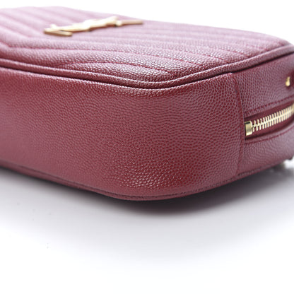 Saint Laurent Grain De Poudre Matelasse Monogram Mini Lou Camera Bag Opyum Red 10 of 13