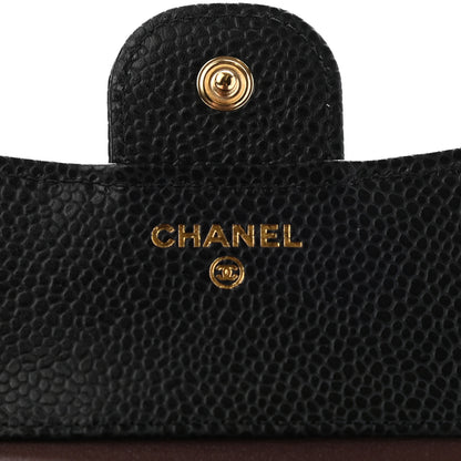 Chanel Caviar Quilted Compact Flap Wallet Black 6 of 8
