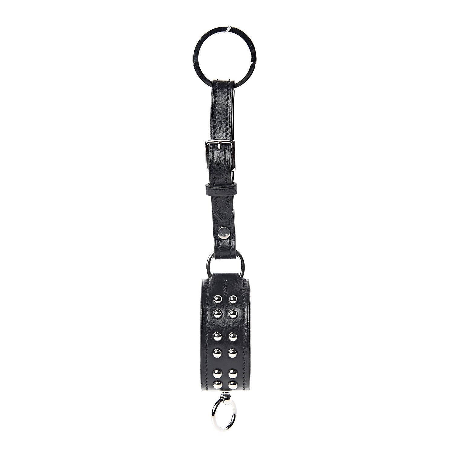 Hermes Vache Hunter Collier de Chien Anneau Key Holder Black 1 of 5