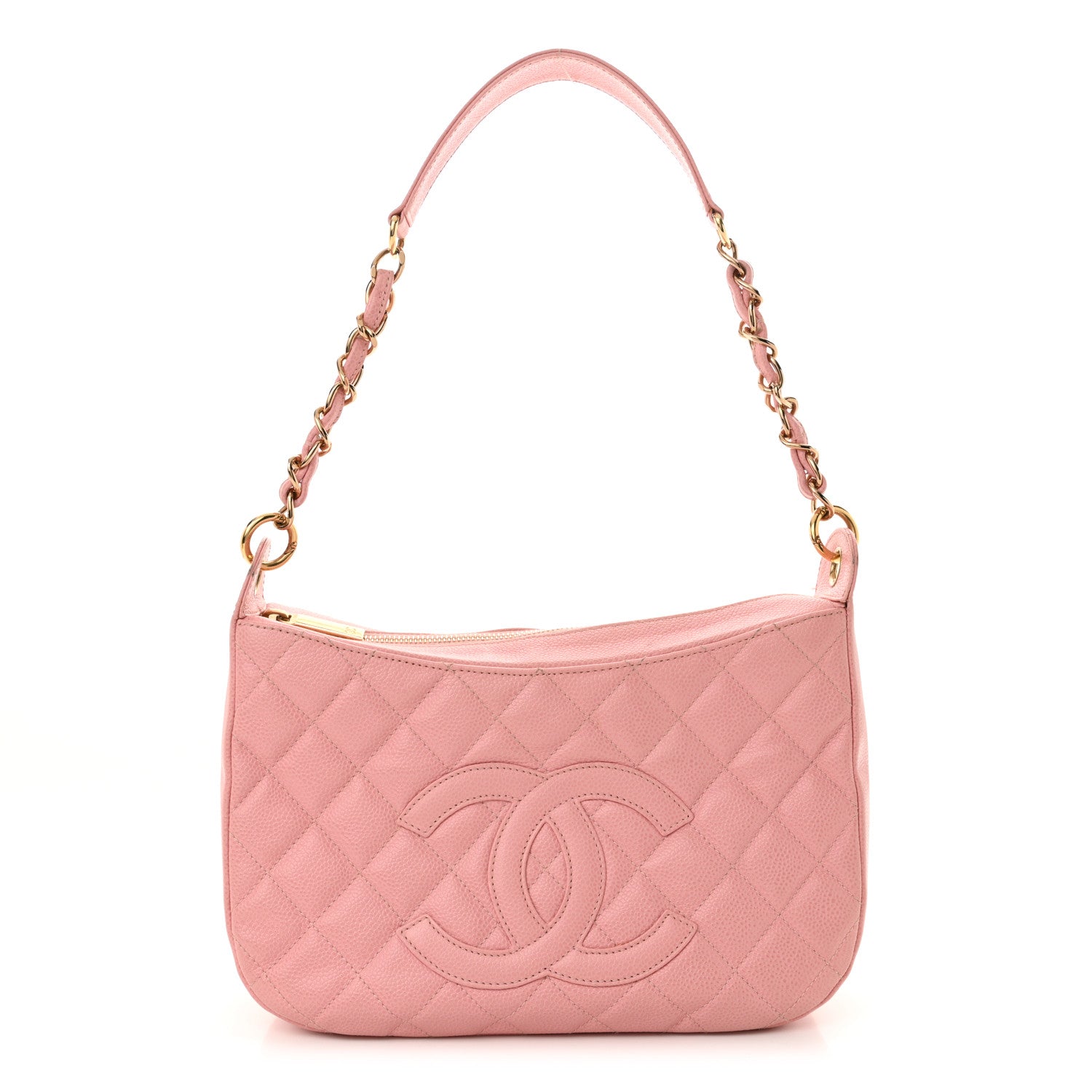 Chanel Caviar Quilted Timeless CC Shoulder Bag Pink 1 of 15