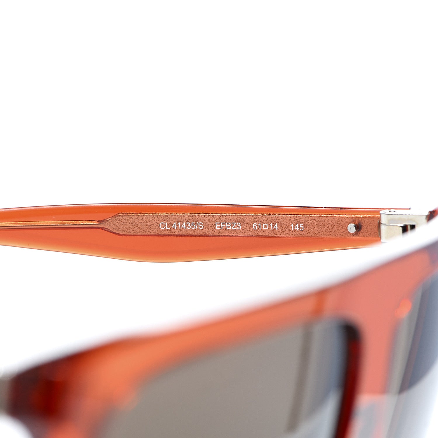 Celine Acetate Thin Shadow Sunglasses CL41435/S Orange 5 of 7