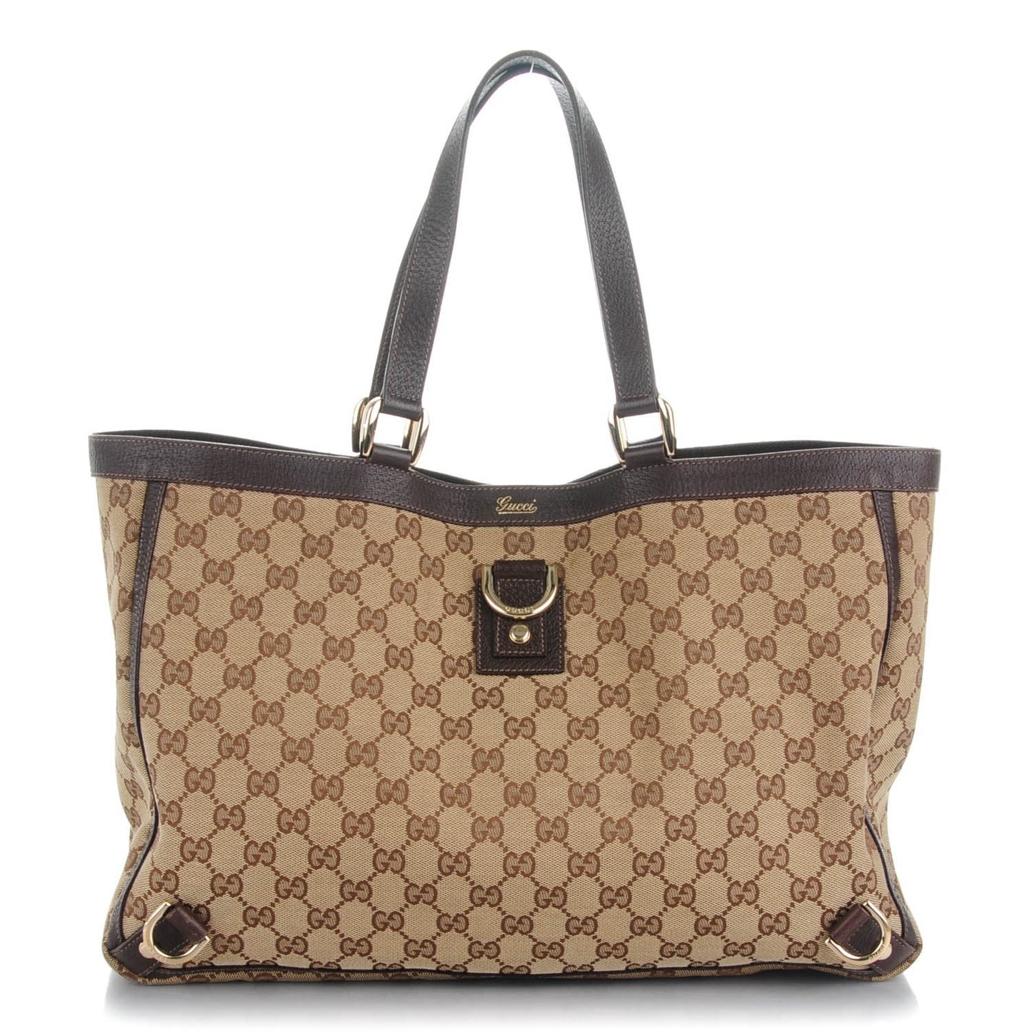 Monogram Large Abbey Tote Dark Brown