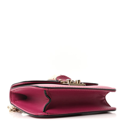 Valentino Garavani Vitello Small Glam Lock Rockstud Flap Deep Cyclamin 4 of 9