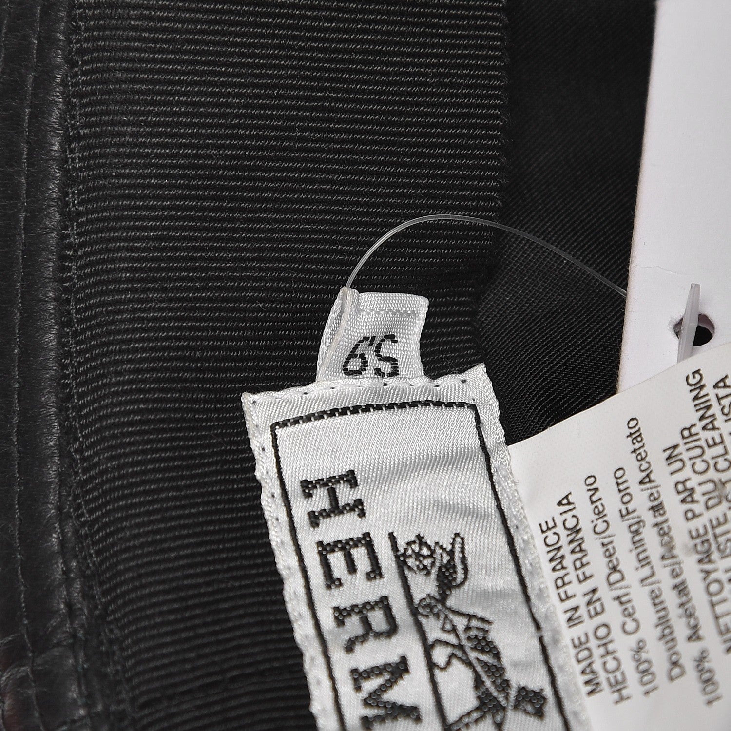 Hermes Mens Deerskin Funk Hat 59 Black 6 of 7