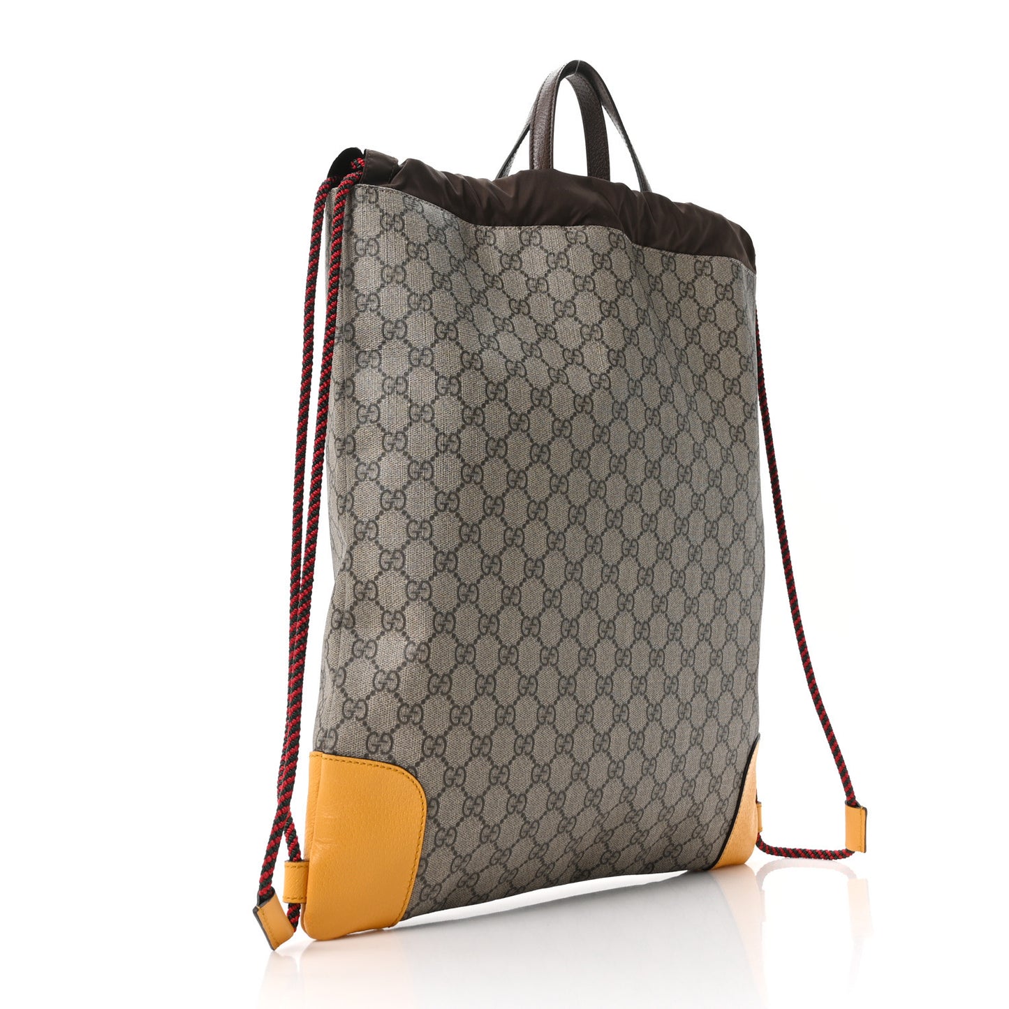 GG Supreme Monogram Neo Vintage Drawstring Backpack Beige New Acero Crop